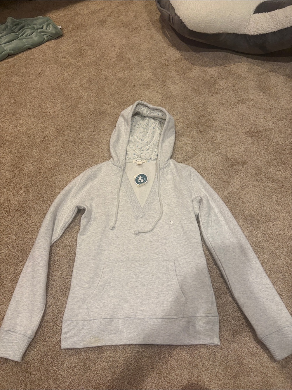 Aeropostale Light Gray Hooded Sweatshirt